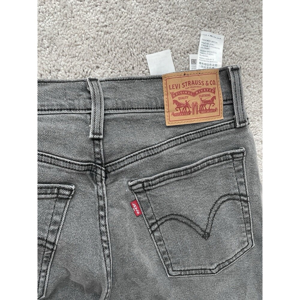 Levi’s Wedgie Straight Button Fly Jeans Cosmic Comet EUC Stretch Denim W27 L28 - Picture 4 of 8